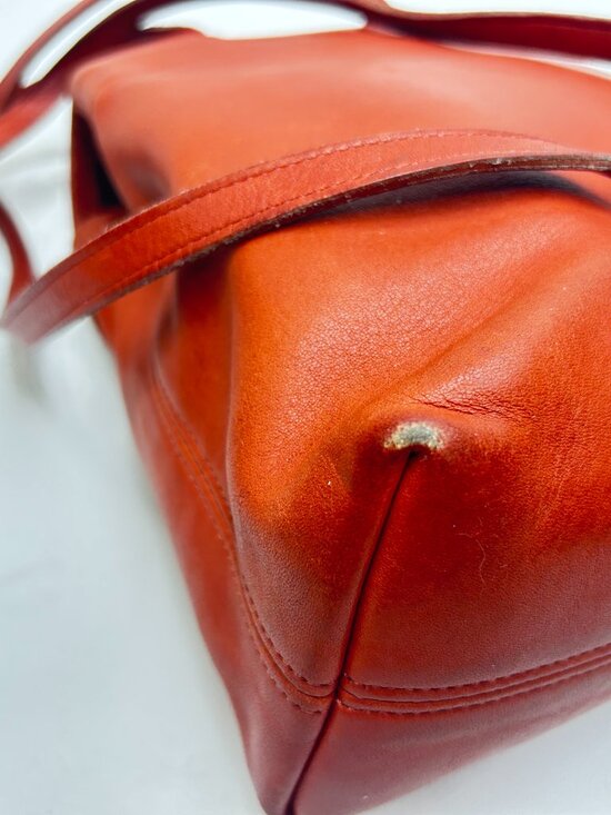 Vintage COACH Soho Backpack Daypack Orange Leather 4152 Made in USA
